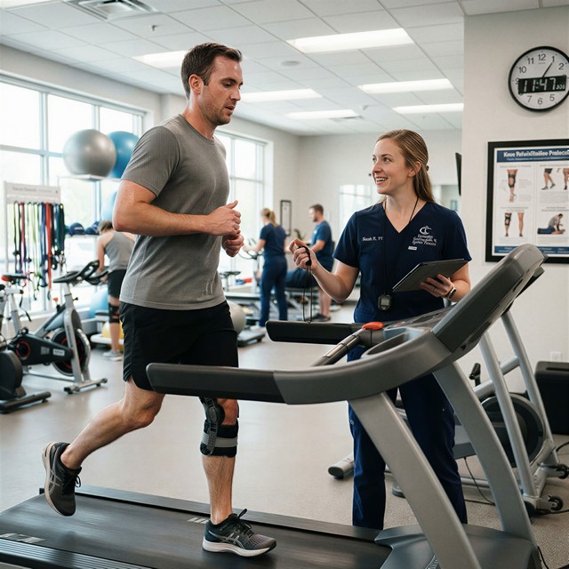 Indoor,Photo,Of,Supervised,Endurance,Training,Between,A,Physical,Therapist shutterstock 2855361849